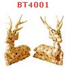 BT4001 : กวางไม้เคลือบทอง เล็ก