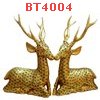 BT4004 : กวางไม้เคลือบทอง