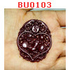 BU0103 : จี้รูปหนูในหัวใจ หินสีแดง