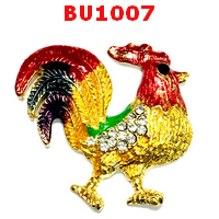 BU1007 : ไก่ฝังคริสตัล แม่เหล็กติดตู้เย็น