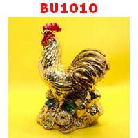 BU1010 : ไก่เรซิ่นเคลือบทอง