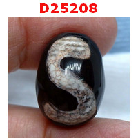 D25208 : หินDZI ลายตะขอ