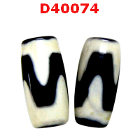 D40074 : หิน DZI ลายเขี้ยวเสือ