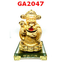 GA2047 : ไฉ่ซิงเอี๊ย เรซิ่นชุบทองฐานแก้ว