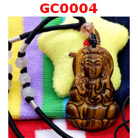 GC0004 : สร้อยคอเจ้าแม่กวนอิมหินไทเกอร์อาย