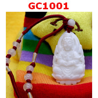 GC1001 : สร้อยคอเจ้าแม่กวนอิม หินขาว