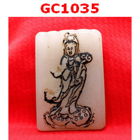 GC1035 : จี้หยกขาวรูปเจ้าแม่กวนอิม