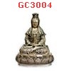 GC3004 : เจ้าแม่กวนอิมทองเหลืองขัดเงิน 