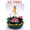 GC7001 : เจ้าแม่กวนอิมนั่งบนดอกบัว น้ำพุ