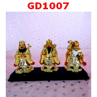 GD1007 : ฮกลกซิ่ว เนื้อเรซิ่นเคลือบทอง