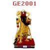 GE2001 : เทพกวนอูเนื้อเรซิ่นเคลือบทอง