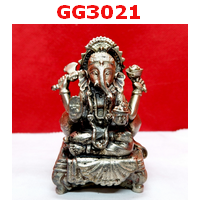 GG3021 : พระพิฆเนศทองเหลืองขัดเงิน