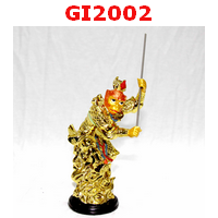 GI2002 : เห้งเจียฟาดกระบอง เรซิ่นเคลือบทอง