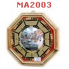 MA2003 : กระจกเว้า ยันต์แปดทิศ กรอบทอง