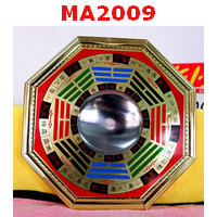 MA2009 : กระจกเว้า ยันต์ 8 ทิศ กรอบทอง
