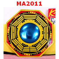 MA2011 : ยันต์แปดทิศกรอบไม้ กระจกนูน