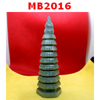 MB2016 :  เจดีย์ 9 ชั้น หินสีเขียว