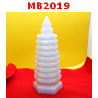 MB2019 :  เจดีย์ 9 ชั้นหินสีขาว