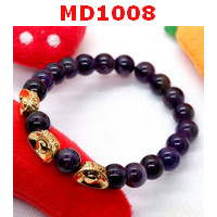 MD1008 : สร้อยข้อมือก้อนทอง อะเมทิสต์