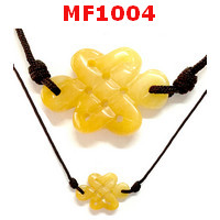MF1004 : สร้อยคอ เงื่อนไร้ปลายหยกเหลือง