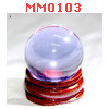 MM0103 : ลูกแก้วใสสีม่วง (30mm)(W)