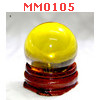 MM0105 : ลูกแก้วใสสีเหลือง (30mm)(W)