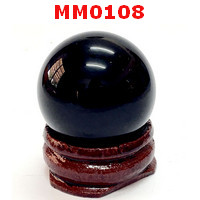 MM0108 : ลูกแก้วใสสีดำ (30mm)(W)