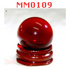 MM0109 : ลูกแก้วใสสีแดง (30mm)(W)