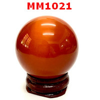 MM1021 : ลูกแก้วตาแมว สีแดง (40mm)