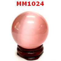 MM1024 : ลูกแก้วตาแมว สีชมพู (40mm)