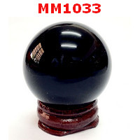 MM1033 : ลูกแก้วใสสีดำ (40mm)(W)