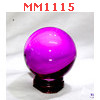 MM1115 : ลูกแก้วใส สีชมพูอมม่วง (50mm)