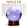 MM1118 : ลูกแก้วใส สีม่วง (50mm)(W)