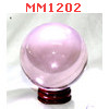 MM1202 : ลูกแก้วใสสีชมพู พร้อมขาตั้ง (60mm)(W)