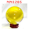 MM1205 : ลูกแก้วใสสีเหลือง พร้อมขาตั้ง (60mm)(W)