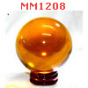 MM1208 : ลูกแก้วใสสีส้ม พร้อมขาตั้ง (60mm)(W)