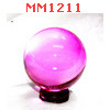 MM1211 : ลูกแก้วใส สีชมพู (60mm)