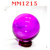 MM1215 : ลูกแก้วใส สีชมพูอมม่วง (60mm)