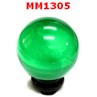 MM1305 : ลูกแก้วใสสีเขียว พร้อมขาตั้ง (80mm)