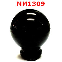 MM1309 : ลูกแก้วใสสีดำ พร้อมขาตั้ง (80mm)