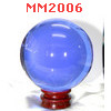 MM2006 : ลูกแก้วใส สีฟ้าคราม พร้อมขาตั้ง (100mm)