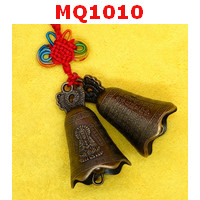 MQ1010 : กระดิ่งลายกวนอิม+คาถา 2 ชิ้นพร้อมที่แขวน