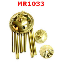 MR1033 : โมบายทองเหลือง 6 หลอด ยันต์8ทิศ