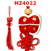 MZ4022 : รองเท้าคู่สีแดง แขวนมือถือ