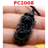 PC2008 : สร้อยปี่เซียะหินอะเกตดำ