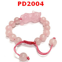 PD2004 : สร้อยข้อมือปี่เซียะโรสควอตซ์