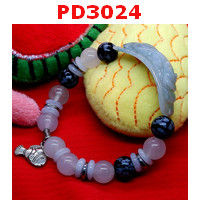 PD3024 : สร้อยข้อมือปี่เซียะหยกขาวอมเขียว