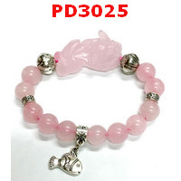 PD3025 : สร้อยข้อมือปี่เซียะสีชมพู