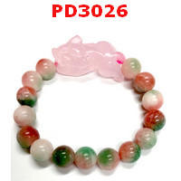 PD3026 : สร้อยข้อมือปี่เซียะชมพู ฮกลกซิ่ว