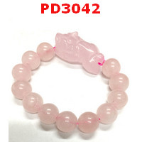 PD3042 :  สร้อยข้อมือปี่เซียะโรสควอตซ์ 